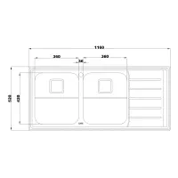 سینک توکار استیل البرز مدل ۷۳۵|مصالح و تجهیزات ساختمان|قزوین, |دیوار