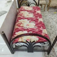 تخت فلزی یکنفره به همراه تشک رویال صادراتی