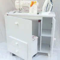 میز چرخ خیاطی میز اتو آسانسوردار مدل عروس
