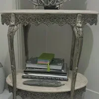میز کنسول برنجی ۲ طبقه
