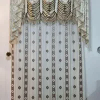 جفت پرده با والون نقره کوب