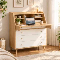 دراور و میز تحریر تاشو دوکاره - تمام MDF