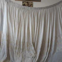 پرده حریر گل دار|پرده، رانر، رومیزی|سبزوار, توحیدشهر|دیوار