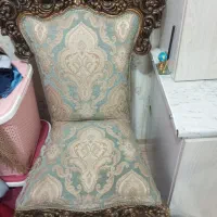 مبل سلطنتی فیروزه ای چوب نه نفره|مبلمان خانگی و میز عسلی|بندر انزلی, پرستار|دیوار