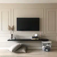 گچبری پیش ساخته قاب بندی تی وی ترمووال قرنیز نقاش|خدمات پیشه و مهارت|مشهد, آزادشهر|دیوار