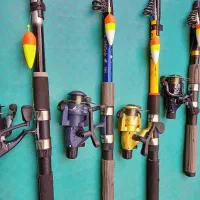 لنسر ماهیگیری کامل و آماده برای رفتن به ماهیگیری