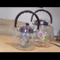 کتری و قوری پیرکس 2200، با کیفیت، شعله مستقیم گاز