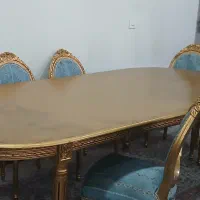 میز غذا خوری ۸نفره و مبل استیل ۹ نفره
