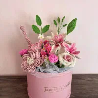 باکس گل بافتنی مناسب روز دختر