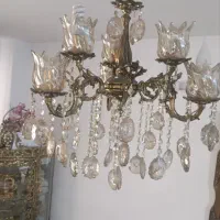 دو عدد لوستر برنزی|لوستر و چراغ آویز|همدان, |دیوار