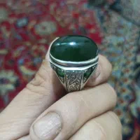 انگشتر یشم قواره بزرگ دستساز