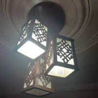 لوستر چوبی ۳ شاخه