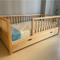 تخت کلبه تخت مونته سوری تخت نوزاد سیسمونی چوبی|تخت و صندلی بچه|کرج, کیانمهر|دیوار