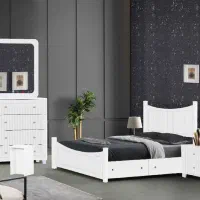 تخت جوان اریا با میز آرایش طرح دار  کد 745