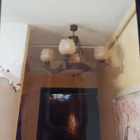 لوستر چوبی چهار شعله
