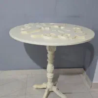 میز گرد چوب