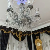 لوستر 12 شعله ۶ شاخه  برنزی فوق سنگین