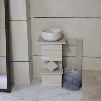 روشویی تمام سنگ به همراه قاب اینه