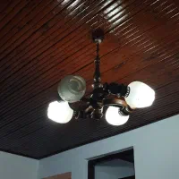 لوستر ۴شاخه چوبی شرکتی