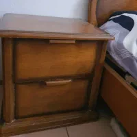 تخت دو نفره چوبی|تخت و سرویس خواب|شاهین‌شهر, شهرک گلدیس|دیوار