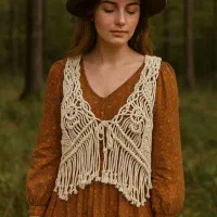 سفارش انواع جلیقه مکرومه پذیرفته میشود|لباس|هشتگرد, فاز ۲ مهستان|دیوار