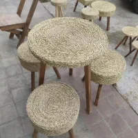 میز صندلی حصیری