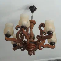 لوستر چوبی ۶ شاخه