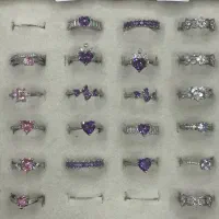 انگشتر استیل نگین رنگی