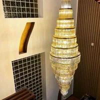 لوستر کریستالی طلایی ۸۰×۲۴۰ سانت نئوکلاسیک