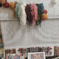 قالیچه نیمه بافته شده از نخ و ابریشم ابعاد 120×180|فرش|شیراز, پانصد دستگاه ارتش|دیوار