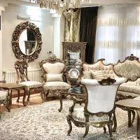 مبل استیل ۹ نفره نهار خوری ۸ نفره