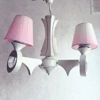 لوستر چوبی سه شاخه