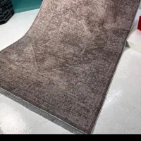 فرشینه مخمل مینیمال کرم چرکتاب