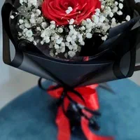 گل رز روبانی  دسته گل عروس شاخه گل کادویی هدیه|گل مصنوعی|مشهد, گاز|دیوار