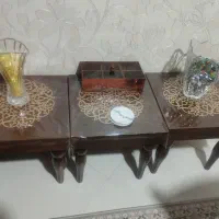 سه عدد میز عسلی و و یک عدد جلو مبلی سالم بدون زدگی|مبلمان خانگی و میز عسلی|کرج, شهرک جهان‌نما|دیوار