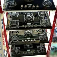 اجاق گاز رومیزی صفحه ای کابینتی شیشه واستیل(بلبلی)