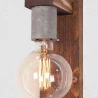 چراغ دیواری چوبی لامپ خور کافه رستوران چراغ خواب|لوستر و چراغ آویز|تبریز, |دیوار