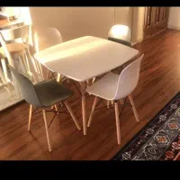 میز چهارگوش صفه سفید سالم