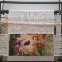 فروش تابلوفرش نیمه کاره|تابلو فرش|بهار, |دیوار