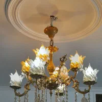 لوستر برنجی ۸ شعله|لوستر و چراغ آویز|تهران, اتابک|دیوار