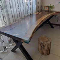 میز ناهارخوری رزین روستیک بینظیر|میز و صندلی غذاخوری|مشهد, شهرک رازی (شهرک غرب)|دیوار