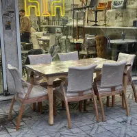 میز ناهارخوری نهارخوری پیچک راش شرکتی