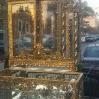 فروش وخریدارآینه شمعدان بوفه برنجی قدیمی و مسی