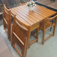 میزصندلی تاشو چوبی