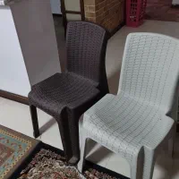 ۴ عدد صندلی پلاستیکی حصیری