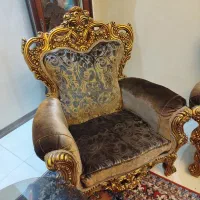مبلمان سلطنتی قهوه ای طلایی + غذاخوری|مبلمان خانگی و میز عسلی|تهران, امیریه|دیوار