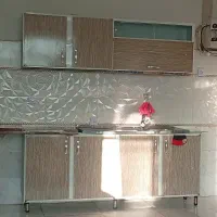 کابینت فلزی درب چوبی