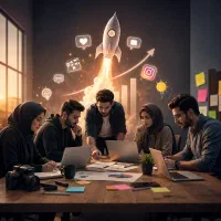 تولید محتوا شروع کار گروهی