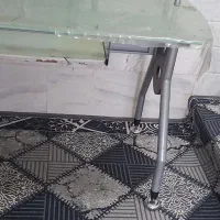 میز کامپیوتر شیشه ای با صندلی