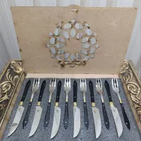 ست چاقو دستساز 20 سال ضمانت،کارد چنگال و ساتور